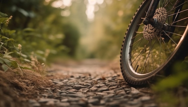 ruota di bicicletta nel parco ruota nel parco