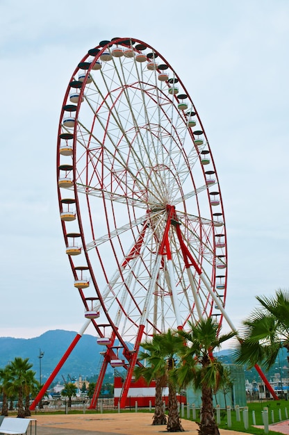 Ruota panoramica a Batumi, Georgia, sfondo di viaggio