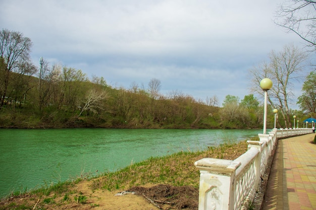 Russia Regione di Krasnodar Goryachy Klyuch Vista dei dintorni della località montana del fiume Psekups