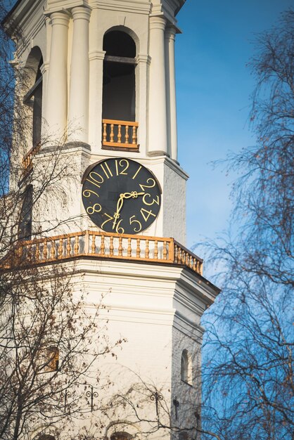 Russia Vyborg 06112019 Vecchia torre dell'orologio a Vyborg