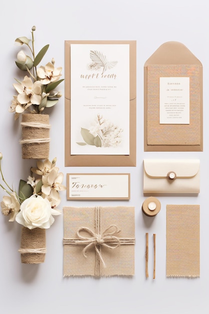 Rustic Charm Burlap e Wood Wedding Invitation Suite