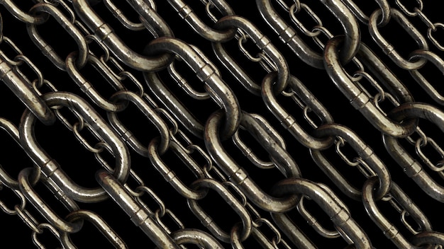Rusty Chains Background 3d astratto rende