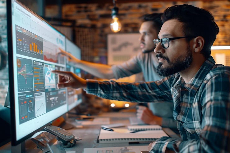 Photo saas product manager overseeing development