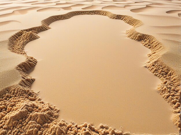 Sabbia di spiaggia o deserto tagliata fuori