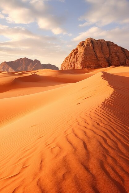 Sabbia e dune nel Wadi Rum giordania Generative ai