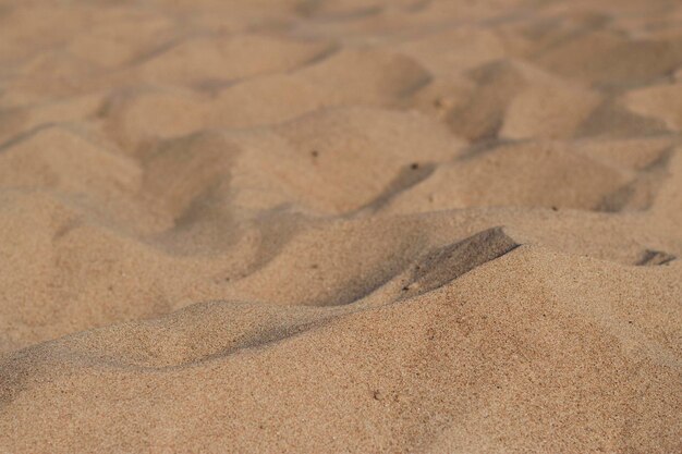 sabbia sulla spiaggia con la calda luce del tramonto