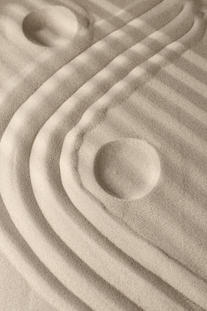 Sabbia trama della superficie con linee morbide e ombre
