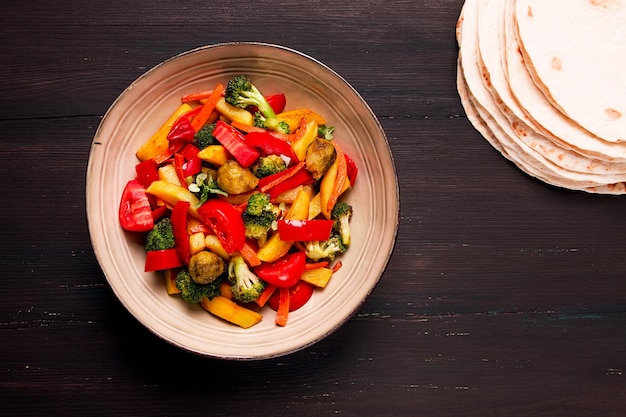 Sabji stufato di verdure indiano fatto in casa senza persone