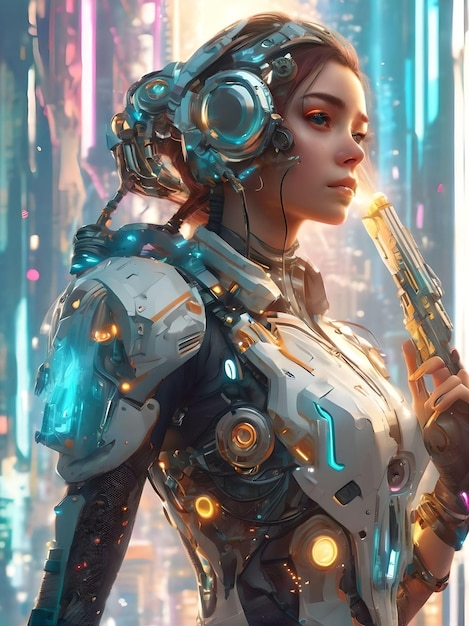 Sable è una bella giovane cyberpunk.