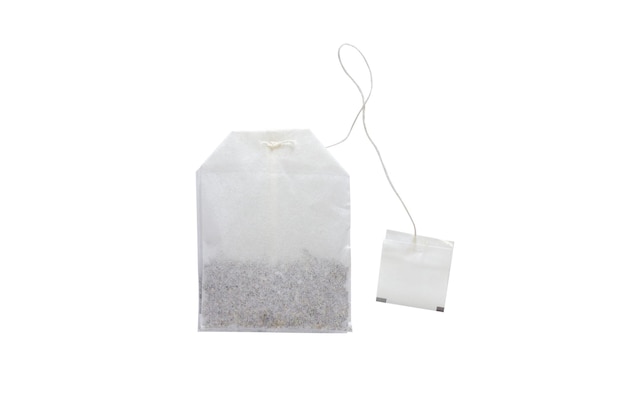 sacchetto di tè isolato su bianco