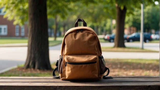 Sack elegante seduto su una panchina in un parco urbano