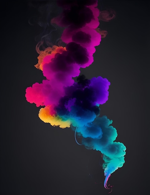 Sagoma di fumo multicolore