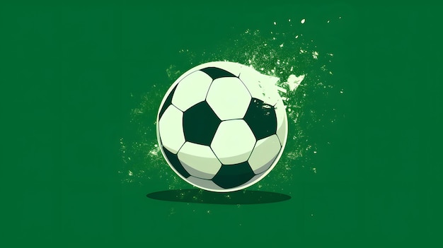 Sagoma vibrante di un pallone da calcio