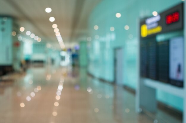 Sala aeroporto sfocata