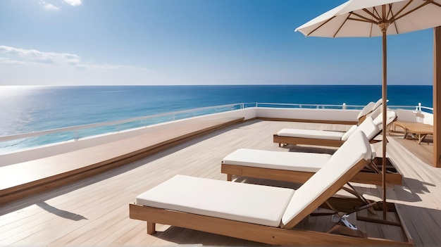 Sala balneare con vista sul mare per le vacanze estive di Alim Graphic