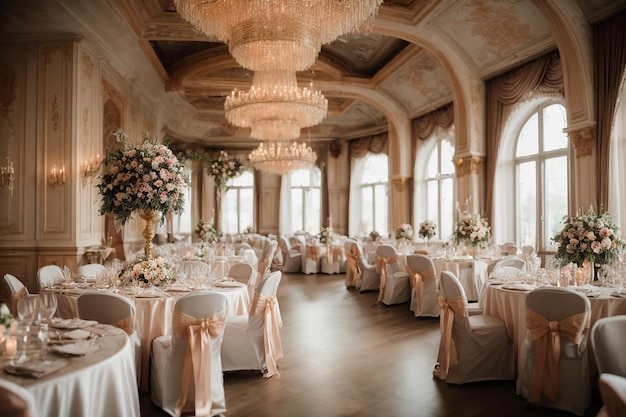 Sala da banchetto per matrimoni decorazione della sala da banchetto decorazione atmosferica