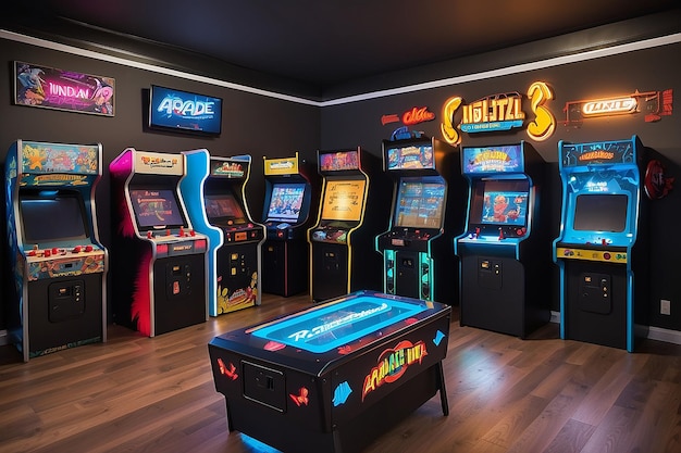 Sala giochi arcade retrò