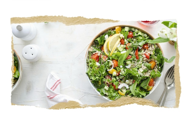Saladino sano adesivo png carta strappata sfondo trasparente