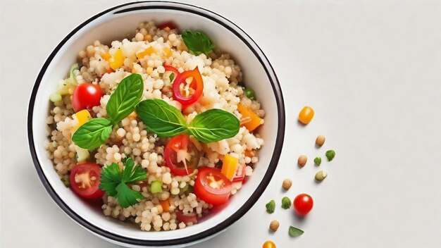 Salata di quinoa salutare con verdure colorate