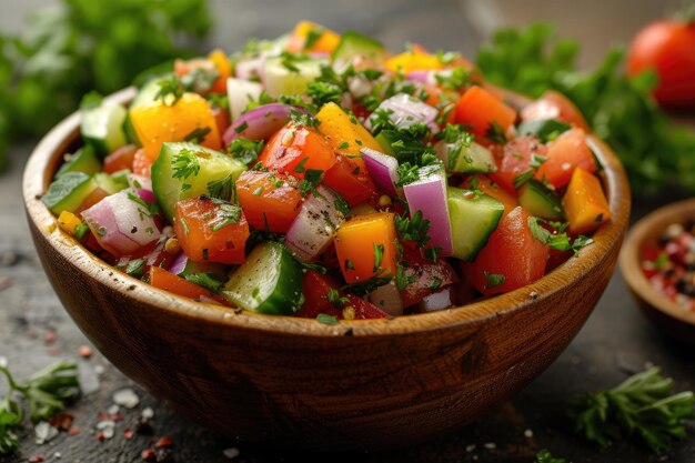 salata di verdure miste tavola da cucina isolata fotografia alimentare pubblicitaria professionale