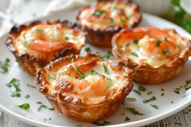 Salata salata di gamberetti e gambe di granchio con pasticceria a schegge