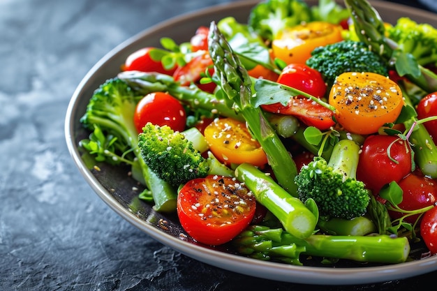 Salata vegetariana fresca e sana con pomodoro biologico Ai generative