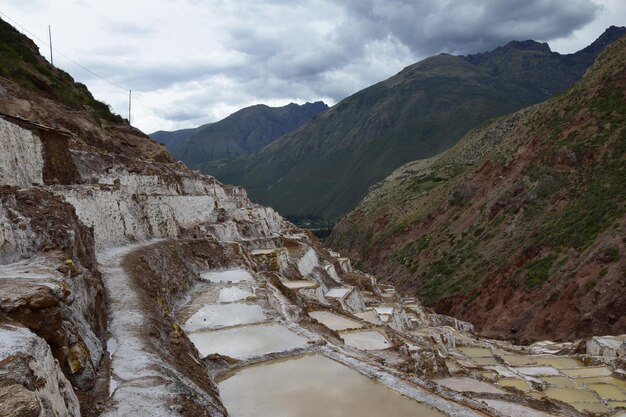 Saline terrazzate conosciute anche come Salineras de Maras tra le destinazioni di viaggio più panoramiche nella regione di Cusco in Perù