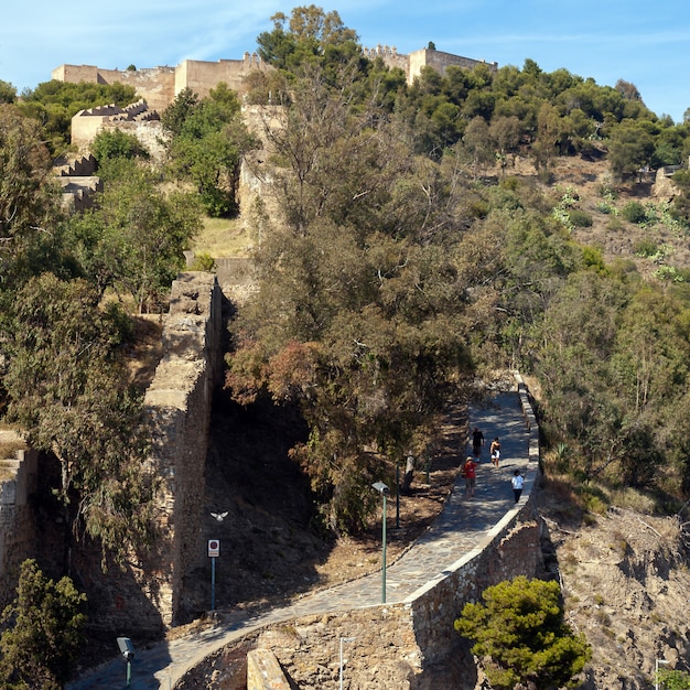 Salita al Gibralfaro a Malaga