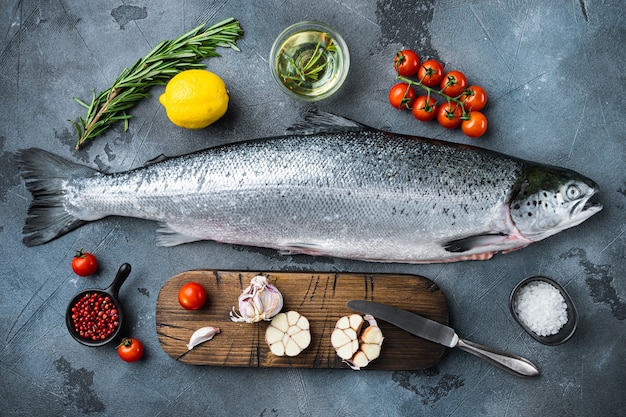 Salmone crudo fresco con spezie