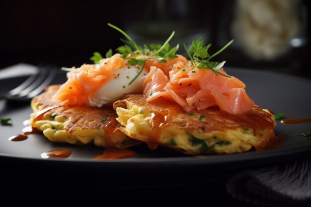 Salmone uova cibo patata Genera Ai