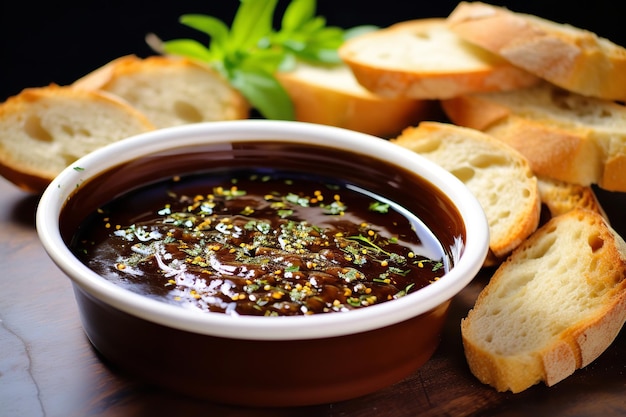 Salsa di pane balsamico all'olio d'oliva italiano Antipasto italiano