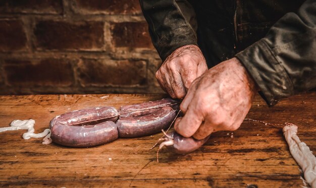 Salsicce fatte in casa cucina tradizionale Argentina