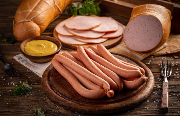 Salsicce fresche di hot dog di maiale