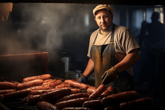 Salsicce in una macelleria