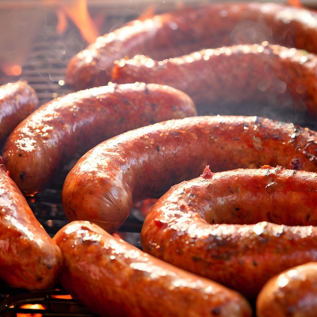 Salsiccia alla griglia cibo barbecue alla griglia