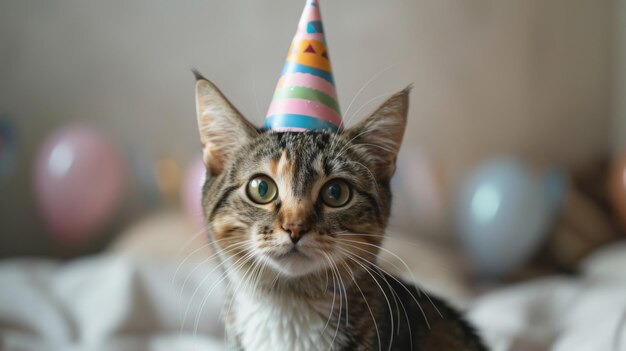 Saluti di compleanno da parte di un gatto