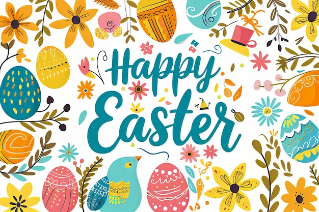 Saluti di Pasqua clip art carini con frasi come Buona Pasqua