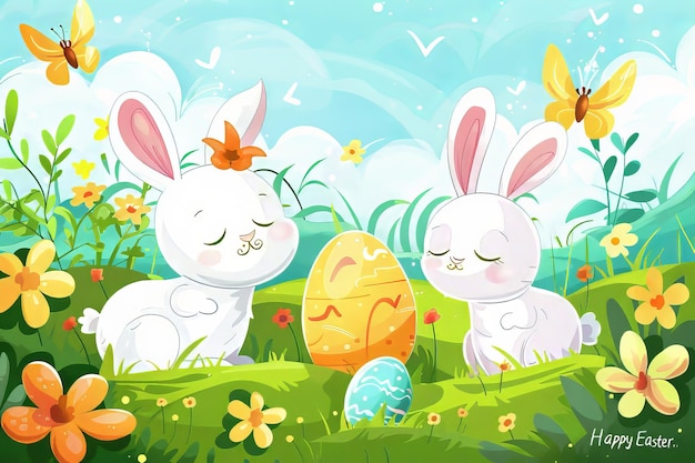Saluti di Pasqua clip art carini con frasi come Buona Pasqua