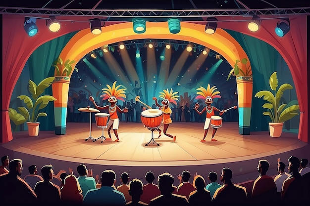 Samba Spectacle CartoonStyle Stage con ritmi contagiosi