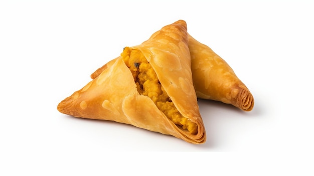 Samosa indiano con copia spazio Spuntino delizioso per ogni occasione