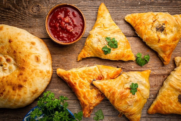 Samsa o samosa con carne