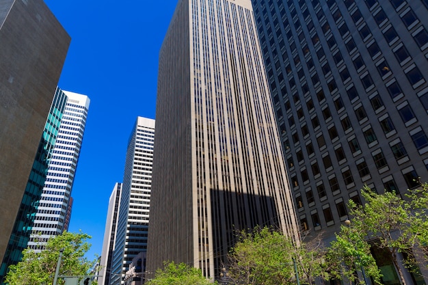 San Francisco Market Street Downtown in California