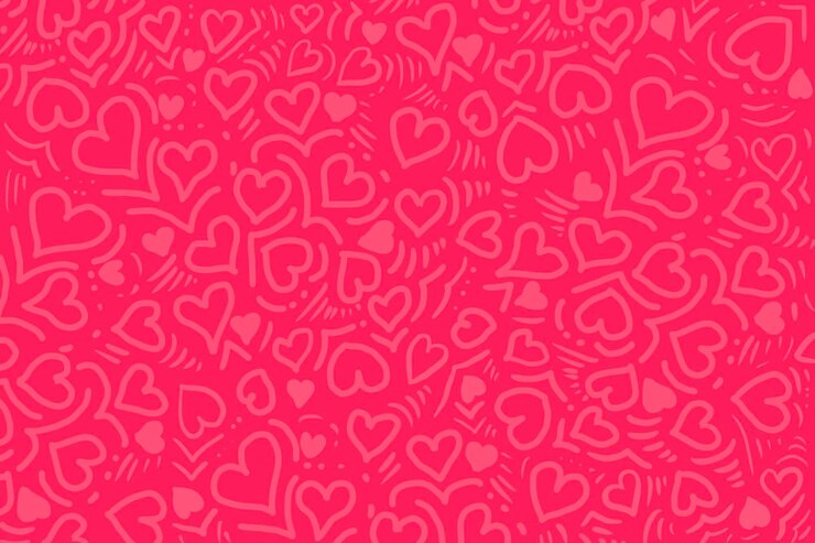 Foto san valentino rosa doodle cuore sfondo