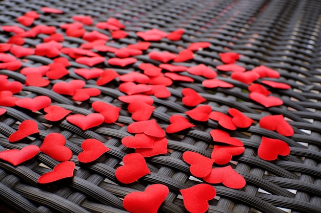 San Valentino sfondo con cuori rossi.