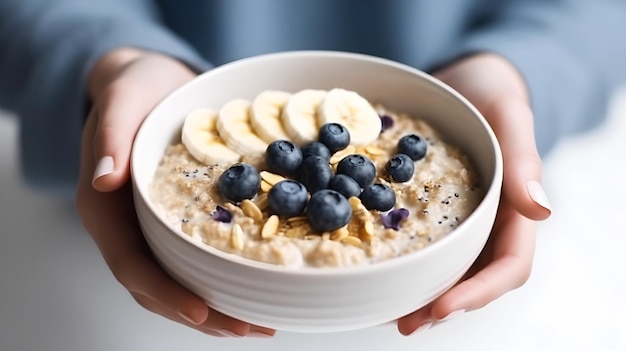 sana colazione fiocchi d'avena latte