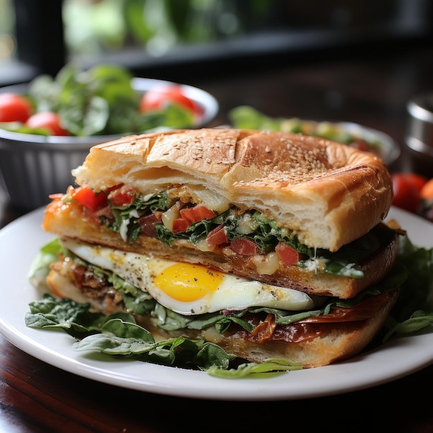 Sandwich a colazione sano e ricco di proteine