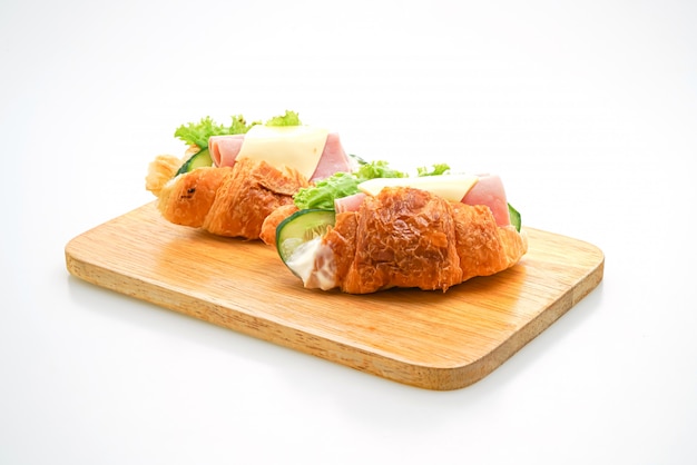 sandwich croissant prosciutto con maionese