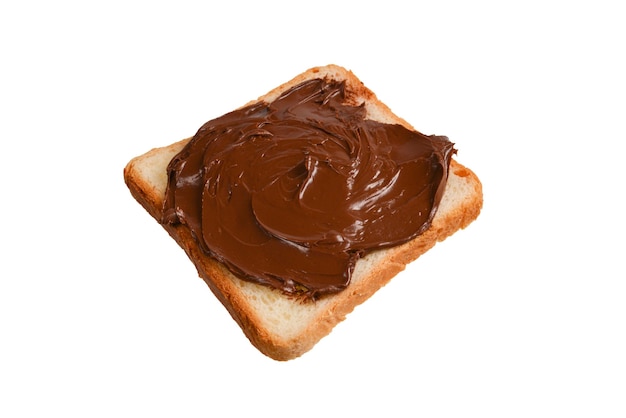 Sandwich di pasta di shocolate isolato su sfondo bianco