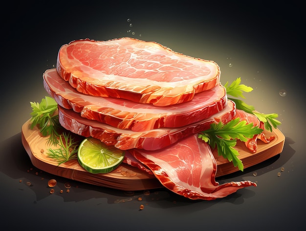 Sandwich di prosciutto e insalata sottomarino Generative Ai