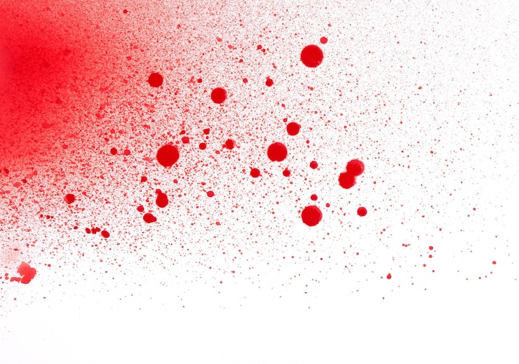 Foto sangue, spruzzi di vernice, schizzi e spruzzi.